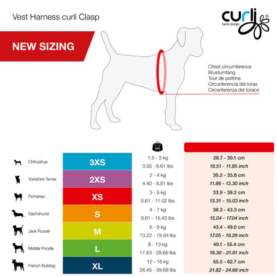 VEST HARNESS CURLI SCHNALLE AIR-MESH fuchsia